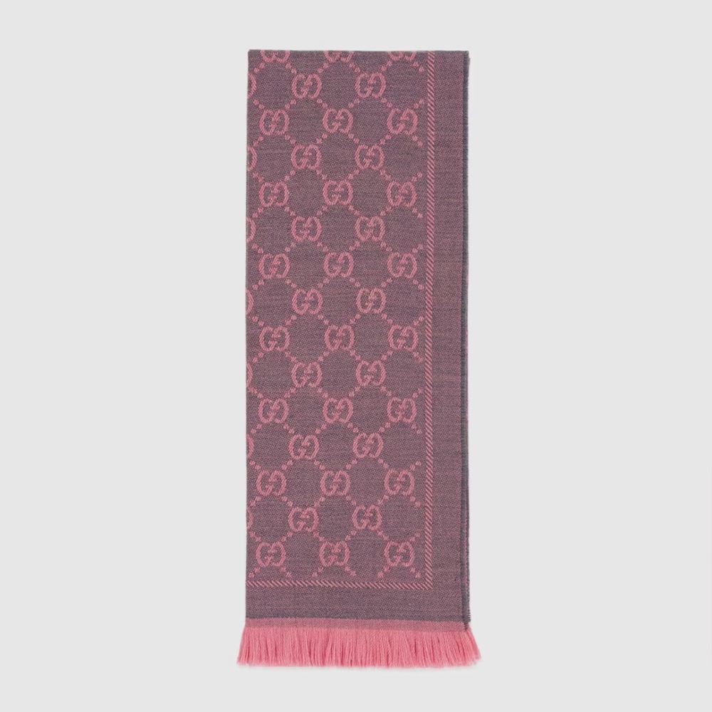 Gucci GG Wool Jacquard Scarf